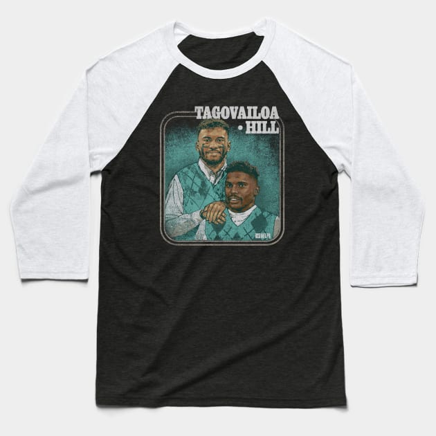 Tua Tagovailoa & Tyreek Hill Miami Step Brothers Baseball T-Shirt by ClarityMacaws